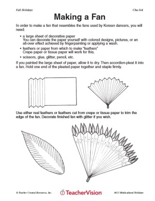 Making a Fan Printable - Children's Art Activity (K-2nd Grade ...